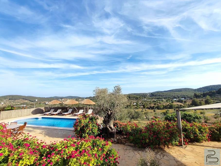 Casa Can Lluc Con Piscina, Jardin Y Vista Al Campo Sant Miquel de Balansat Esterno foto