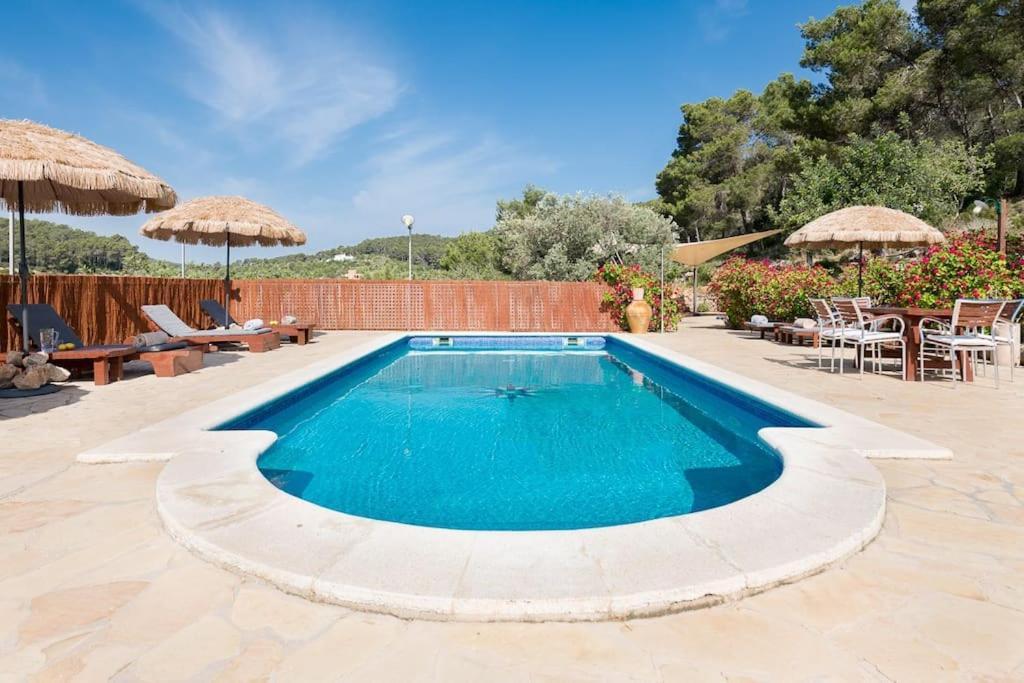 Casa Can Lluc Con Piscina, Jardin Y Vista Al Campo Sant Miquel de Balansat Esterno foto
